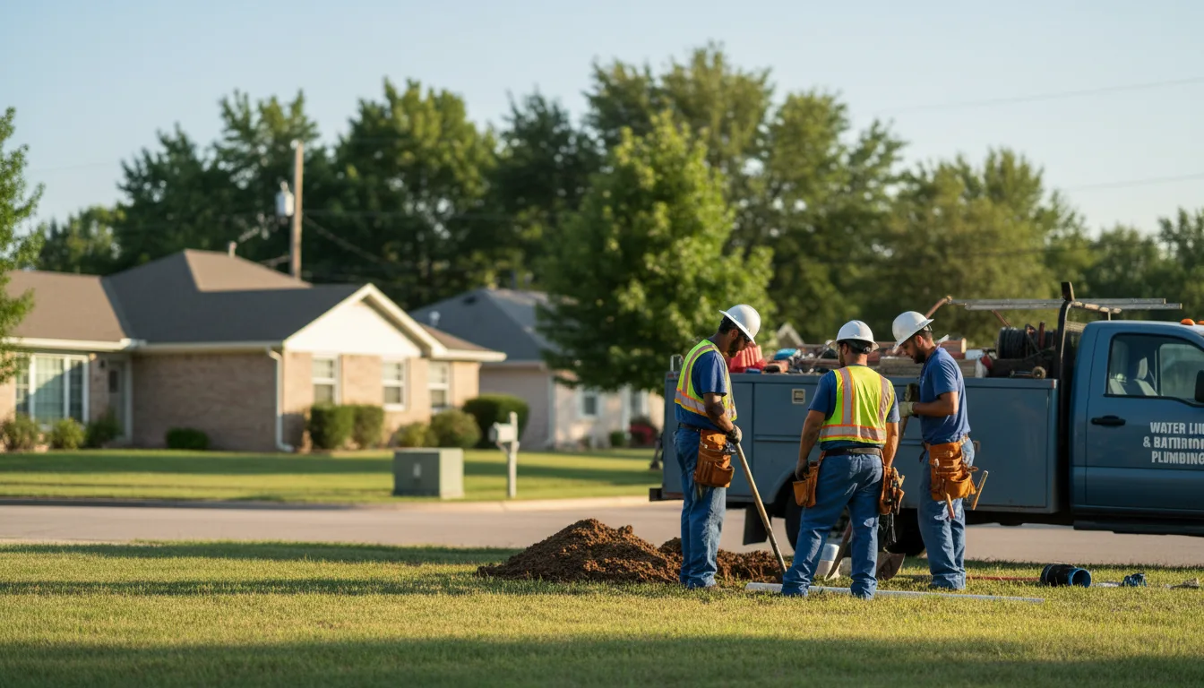 Residential water line and bathroom plumbing service in Leverett, MA